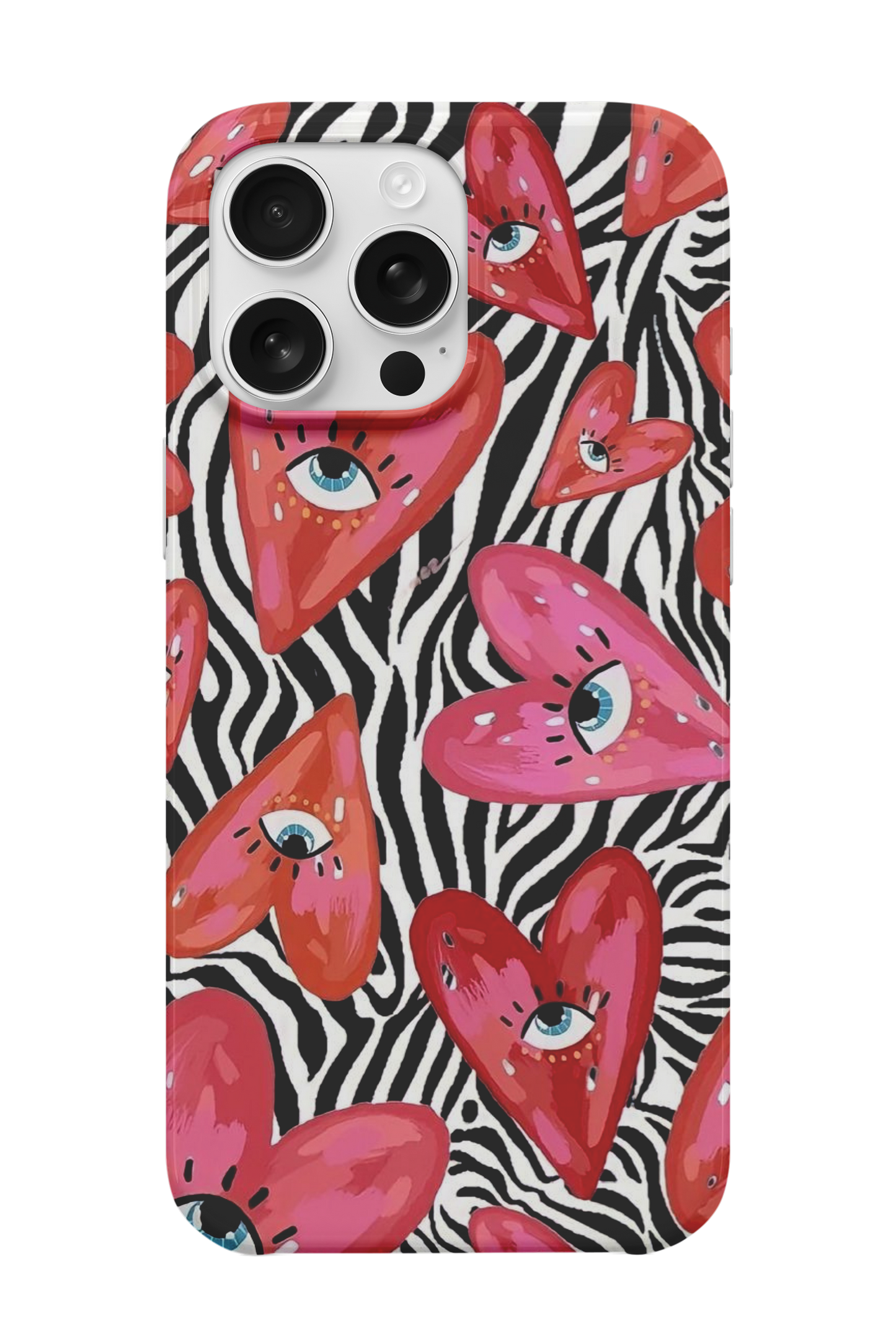 RED HEART EYE TELEFON KILIFI